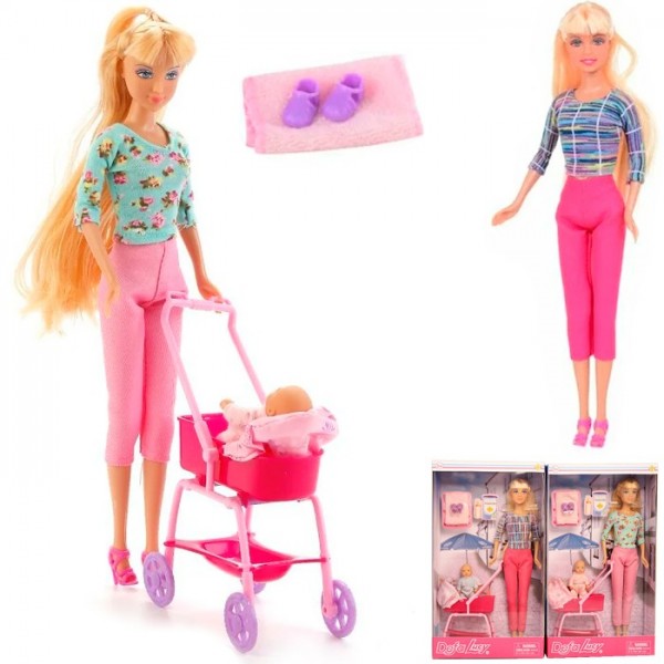 Кукла 8358 с коляской и ребенком Defa Lucy 