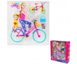Кукла 51808 Саша на велосипеде с дочкой в коробке